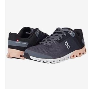 Gently used On Running Black and Gray Athletic Shoes with Breathable Mesh